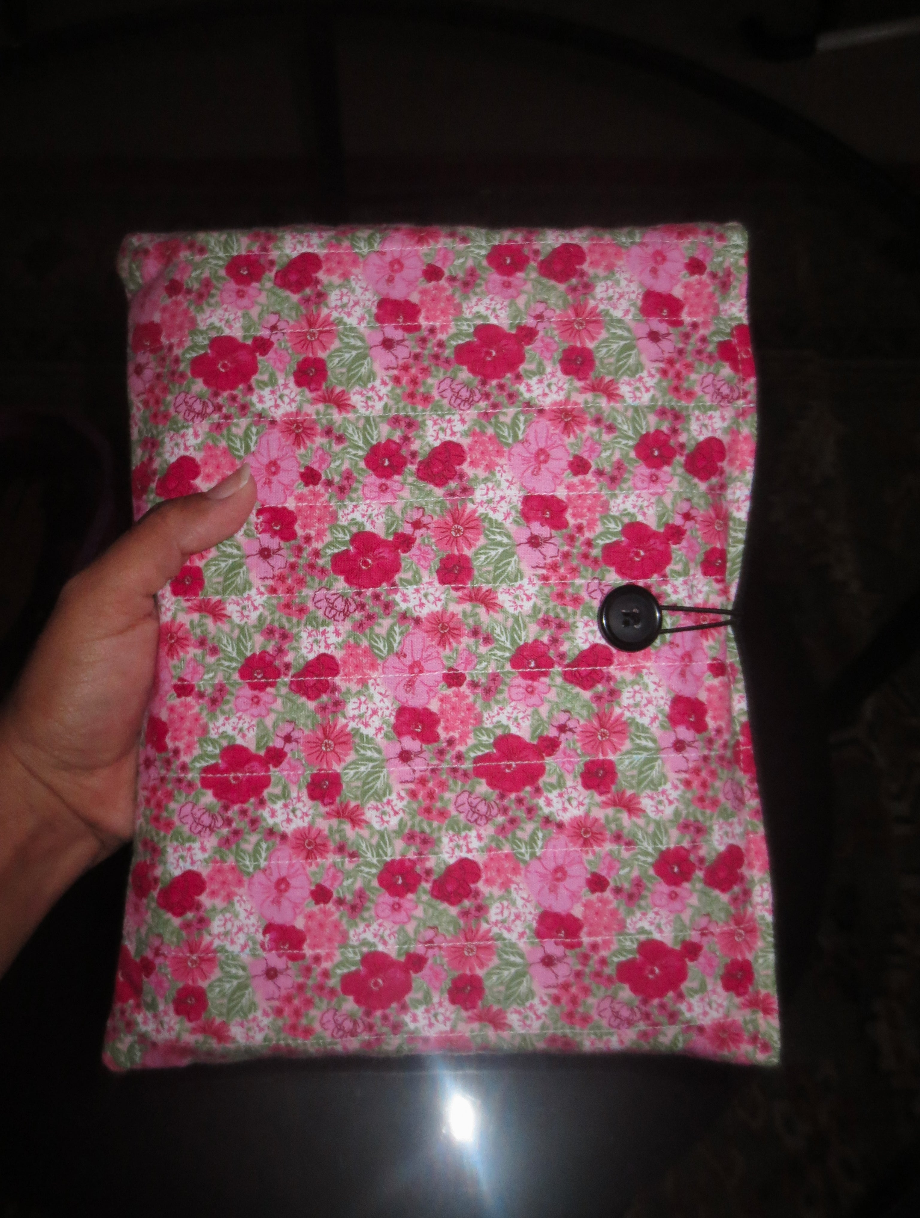 Hot Pink Floral Book Sleeve