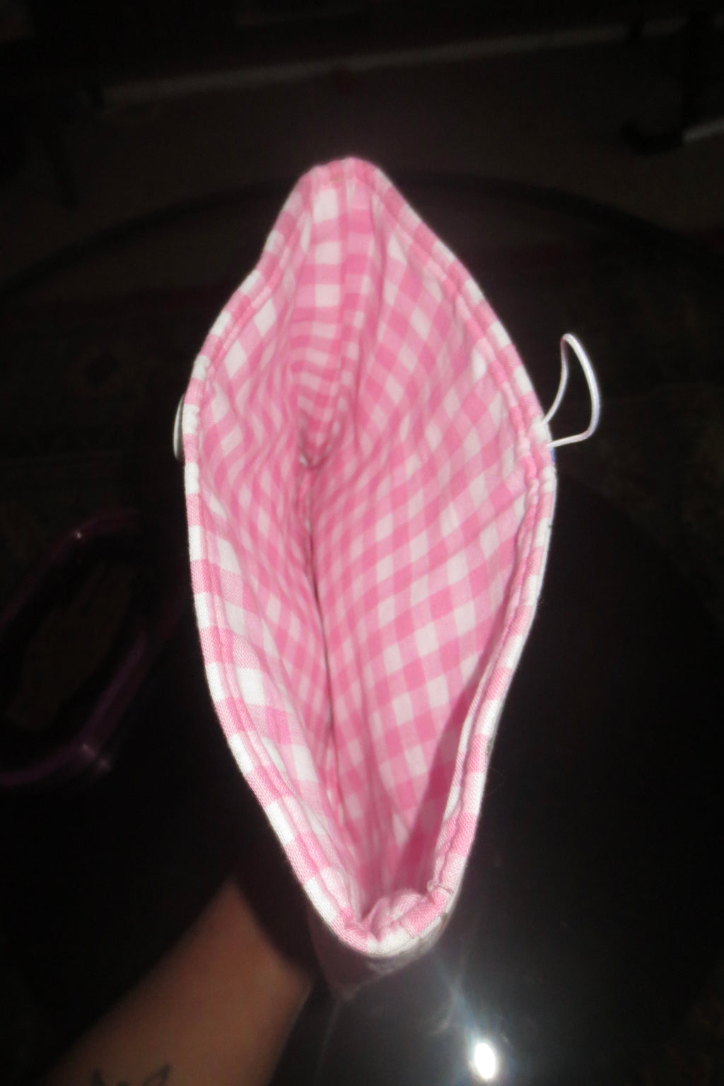 Summer Floral Book Sleeve With Pink Gingham Lining