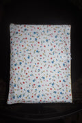Summer Floral Book Sleeve with Yellow Gingham Lining